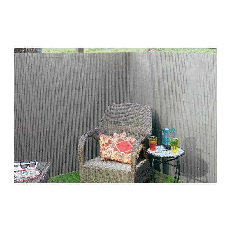 IDEAL GARDEN PVC canisse - Double Face 10 mm - 1 x 3 m - Taupe