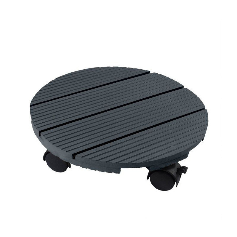 NATURE Shelf on casters for plants - Wood composite - H7 x Ø30 cm