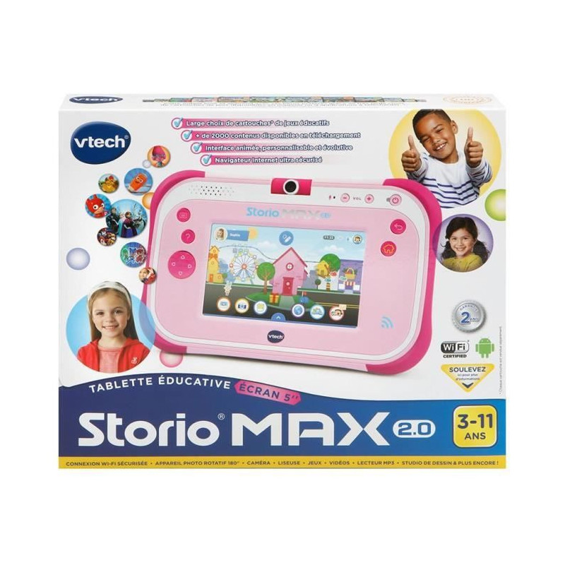 VTECH - Console Storio Max 2.0 5 Pink - Educational Tablet Child 5 Inc