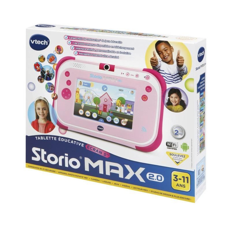 VTECH - Console Storio Max 2.0 5 Pink - Educational Tablet Child 5 Inc