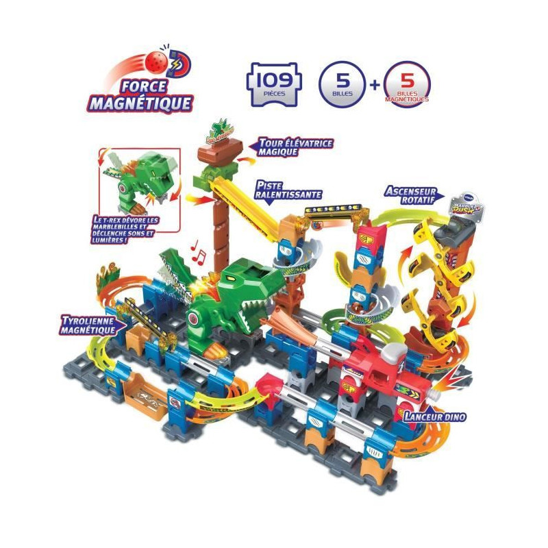 VTECH MARBLE RUSH - DINO ADVENTURES MAGNETIC SET XL400E