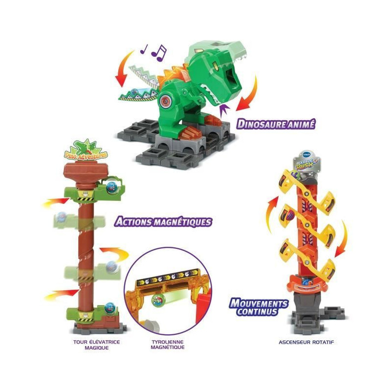 VTECH MARBLE RUSH - DINO ADVENTURES MAGNETIC SET XL400E