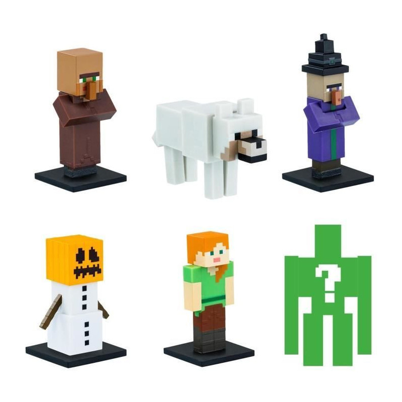Box of 6 small figurines - BANDAI - Minecraft - 1 mystery figurine