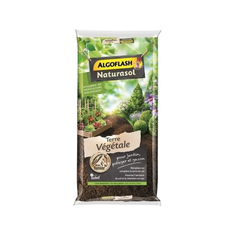 Enriched terrely land - Algoflash Naturasol - 40 L