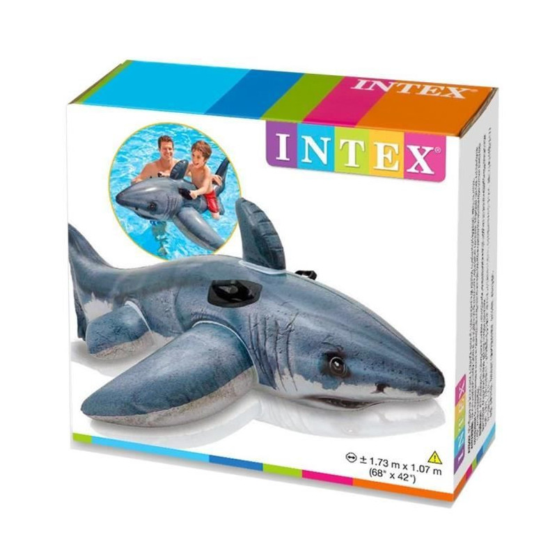 INTEX Inflatable buoy Great White Shark for Riding Pool games 173 * 10