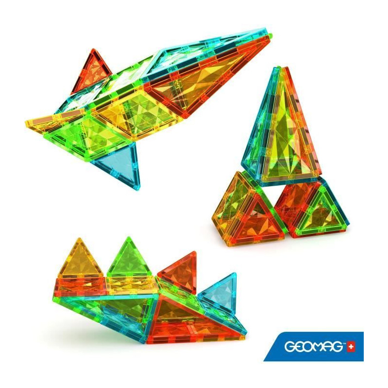 Magnetic tiles - GEOMAG - Tiles Gems 4100 - 16 pieces - Geometric shap