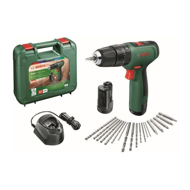 Cordless hammer drill BOSCH - EasyImpact 1200 2 Batteries 1,5 Ah