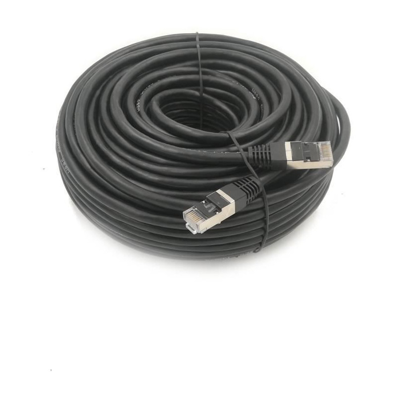LINEAIRE Shielded RJ45 Cat.6 cable - 20 m - Black