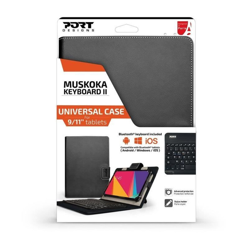 Cover for Tablet + Bluetooth Keyboard - PORT DESIGNS - Muskoka - 9/11