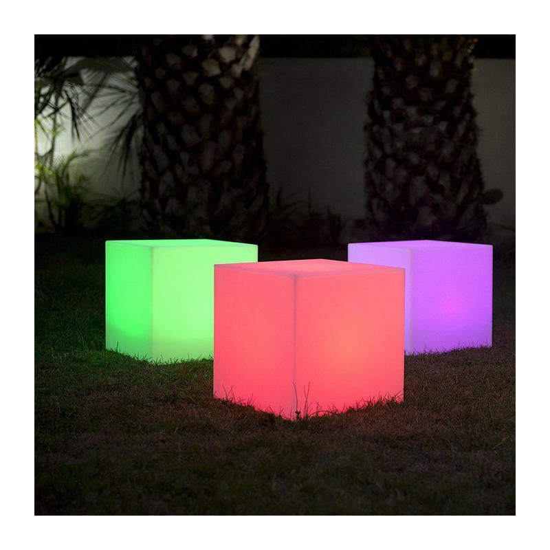 LUMISKY - Luminous cube stool wireless LED - multicolored dimmable CAR