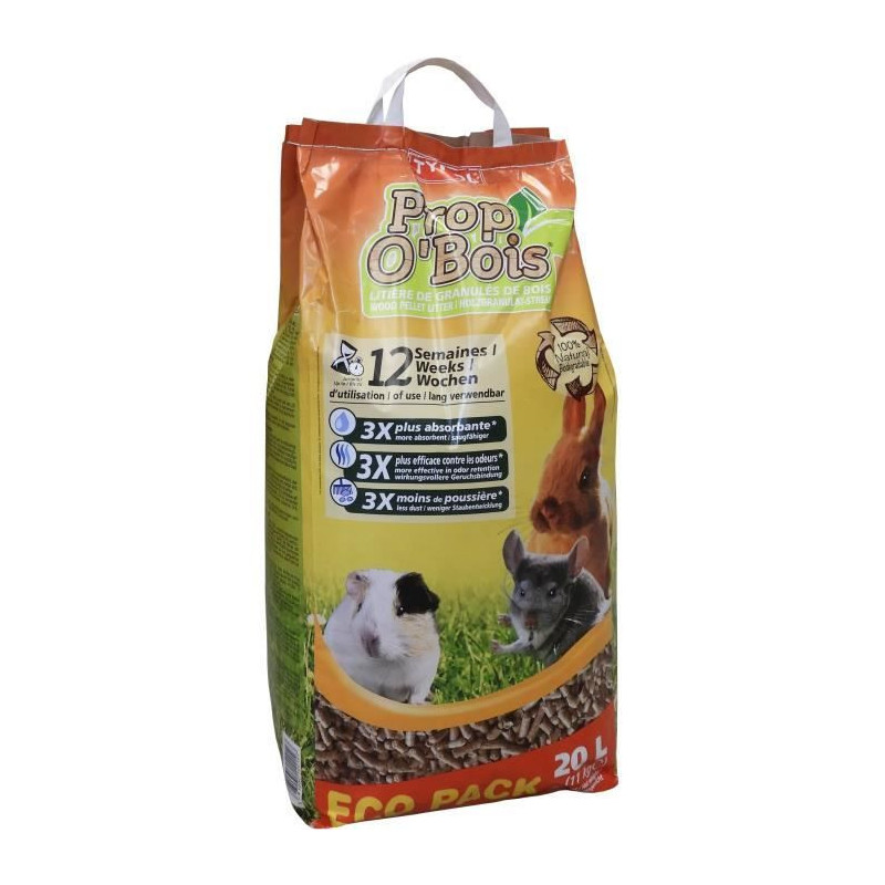TYROL Prop'O Wood Litter - Rodents - 20 L