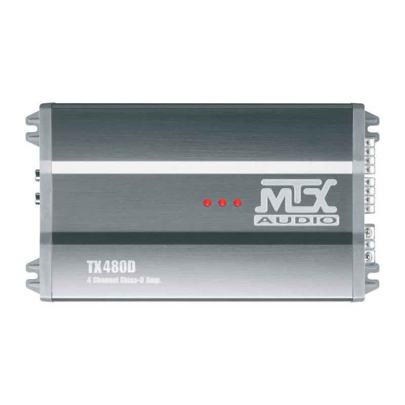 MTX TX480D Amplifier 12V 4 Channel Class-D 4x80W RMS Aluminum