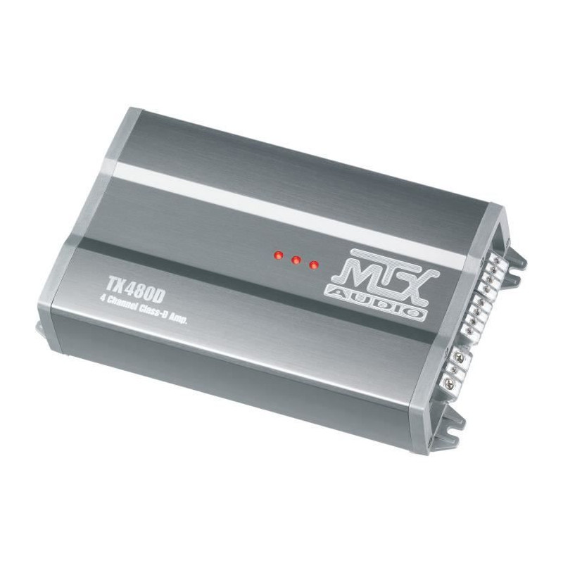 MTX TX480D Amplifier 12V 4 Channel Class-D 4x80W RMS Aluminum