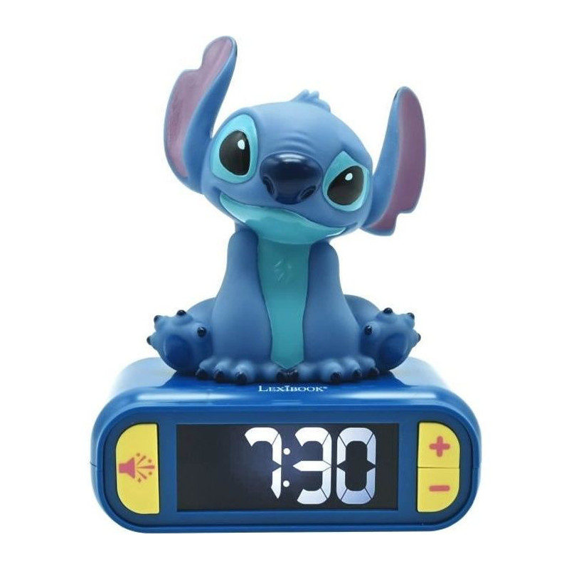 Digital alarm clock with 3D Stitch night light and sound effects