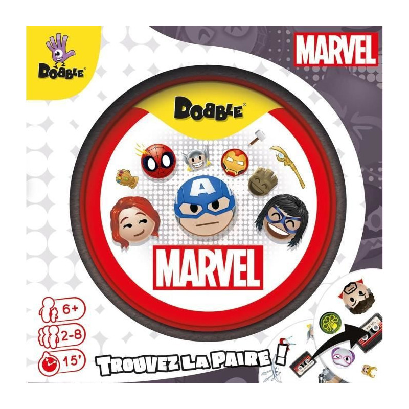 Party game - ASMODEE - Dobble: Marvel Emoji (Eco Sleeve) - 6 years old
