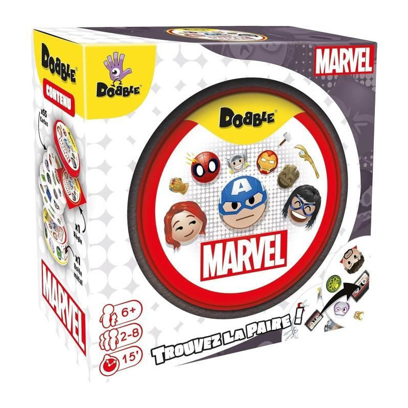Party game - ASMODEE - Dobble: Marvel Emoji (Eco Sleeve) - 6 years old