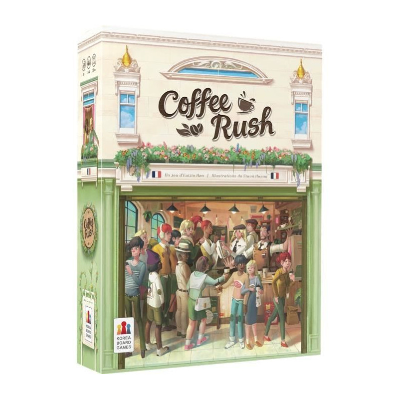 Management game - ASMODEE - KBGCR01FR - Coffee Rush - 2 players or mor