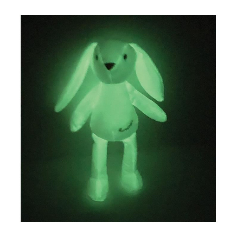 JEMINI Luminou White rabbit Natural luminous soft toy works without ba