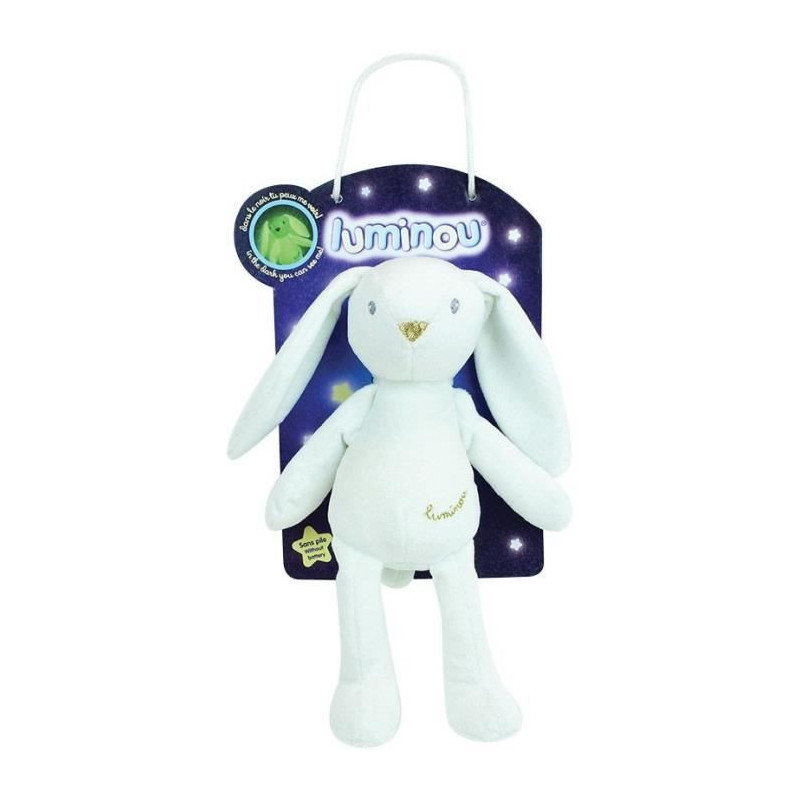 JEMINI Luminou White rabbit Natural luminous soft toy works without ba