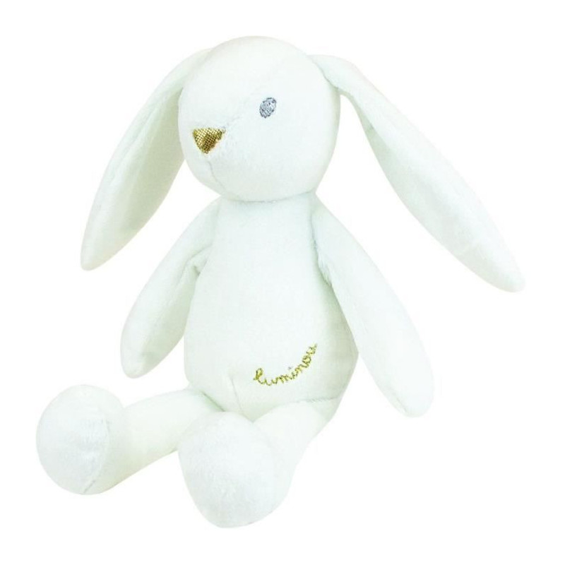 JEMINI Luminou White rabbit Natural luminous soft toy works without ba