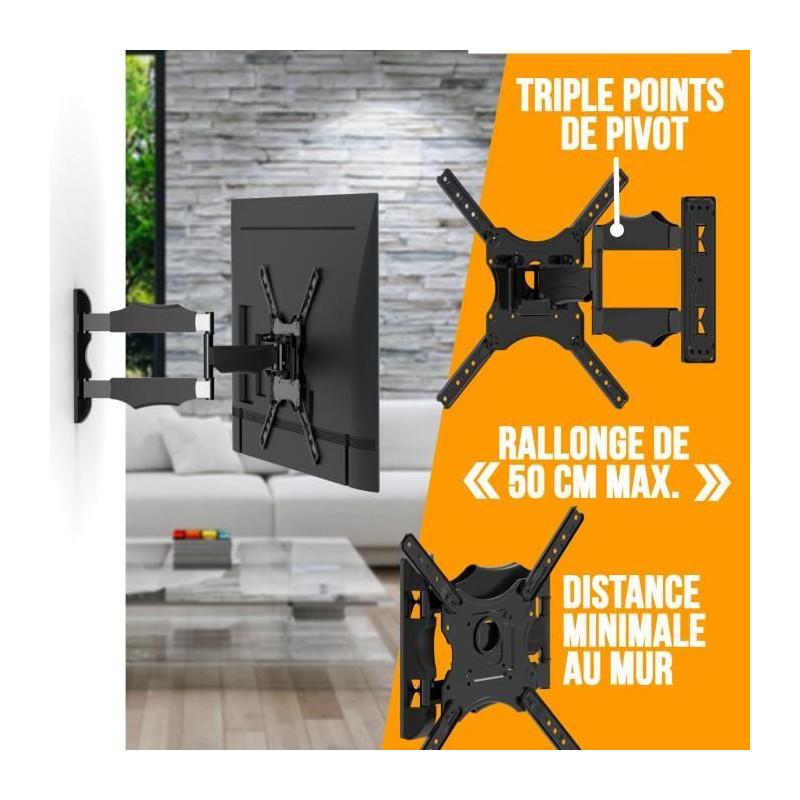 NANOOK TV Wall Mount for 32-55 Inch TVs - Tilt - Wall Mount for LCD, L