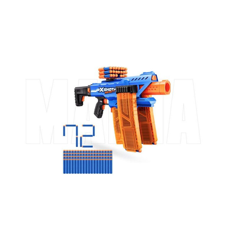 Motorized Blaster - ZURU - X-SHOT Clip Blaster - 4 magazines - Range 2