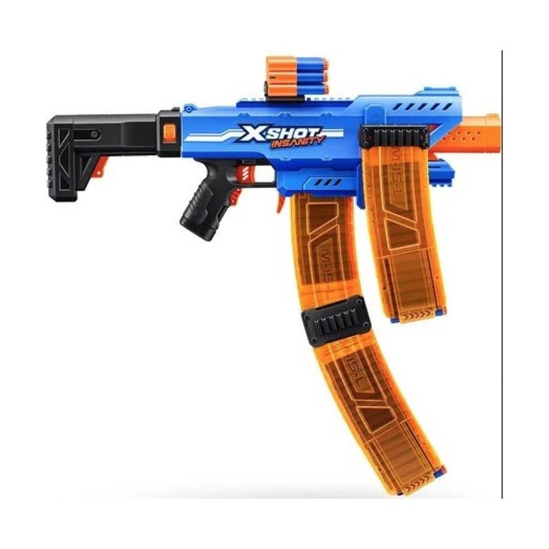 Motorized Blaster - ZURU - X-SHOT Clip Blaster - 4 magazines - Range 2