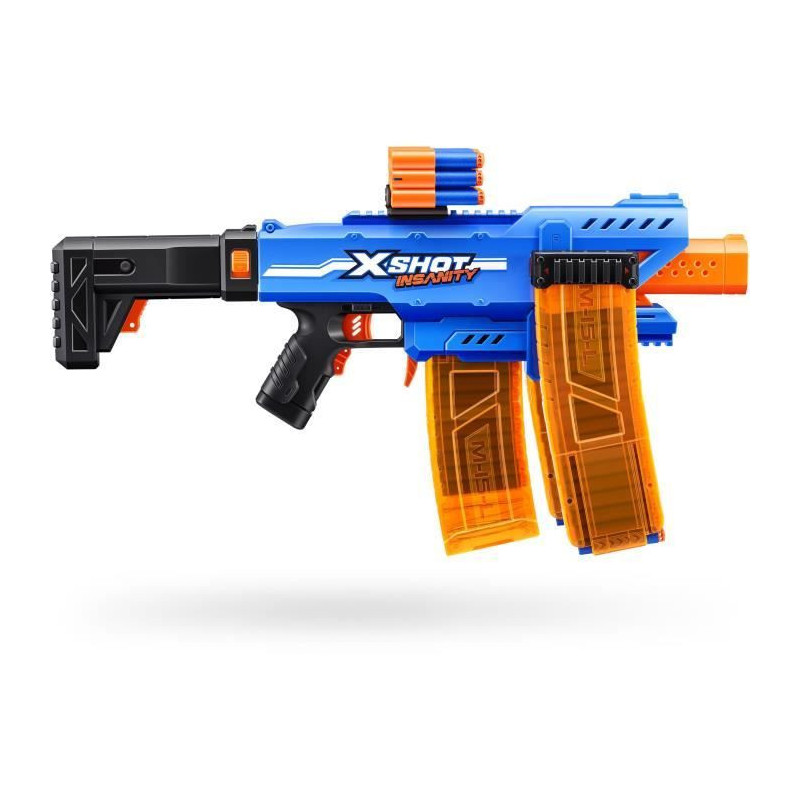 Motorized Blaster - ZURU - X-SHOT Clip Blaster - 4 magazines - Range 2
