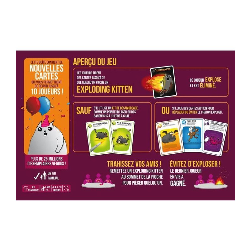 Party game - ASMODEE - Exploding Kittens: Festive Edition - For Adults