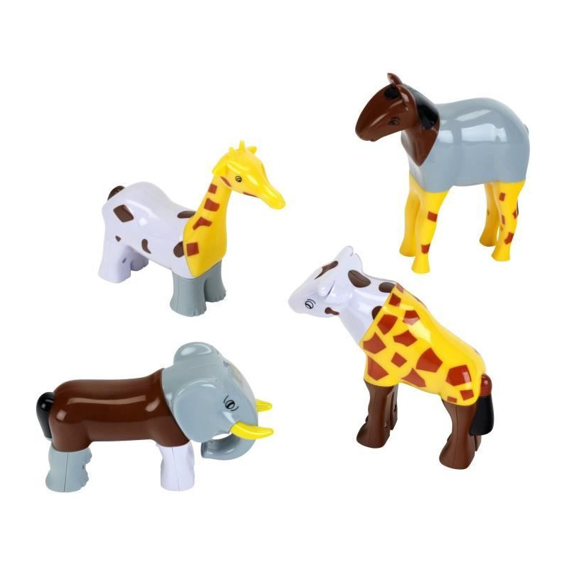 Magnetic Animals - KLEIN - 0071 - 4 Large Funny Animals Puzzle, Bag -