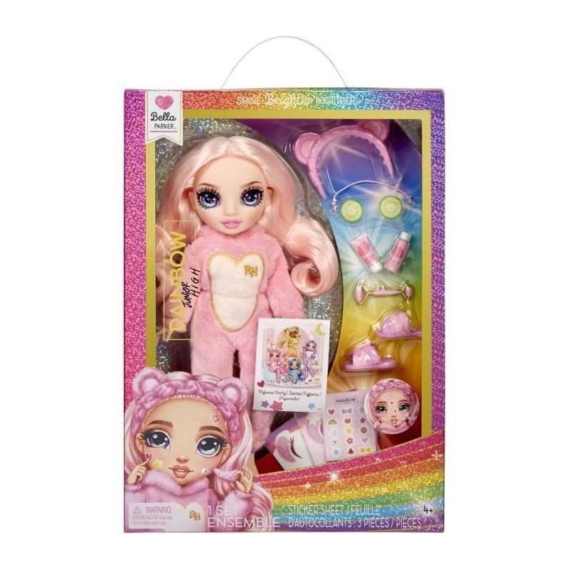 Junior High Pajama Party - 22cm articulated fashion doll - Bella (pink