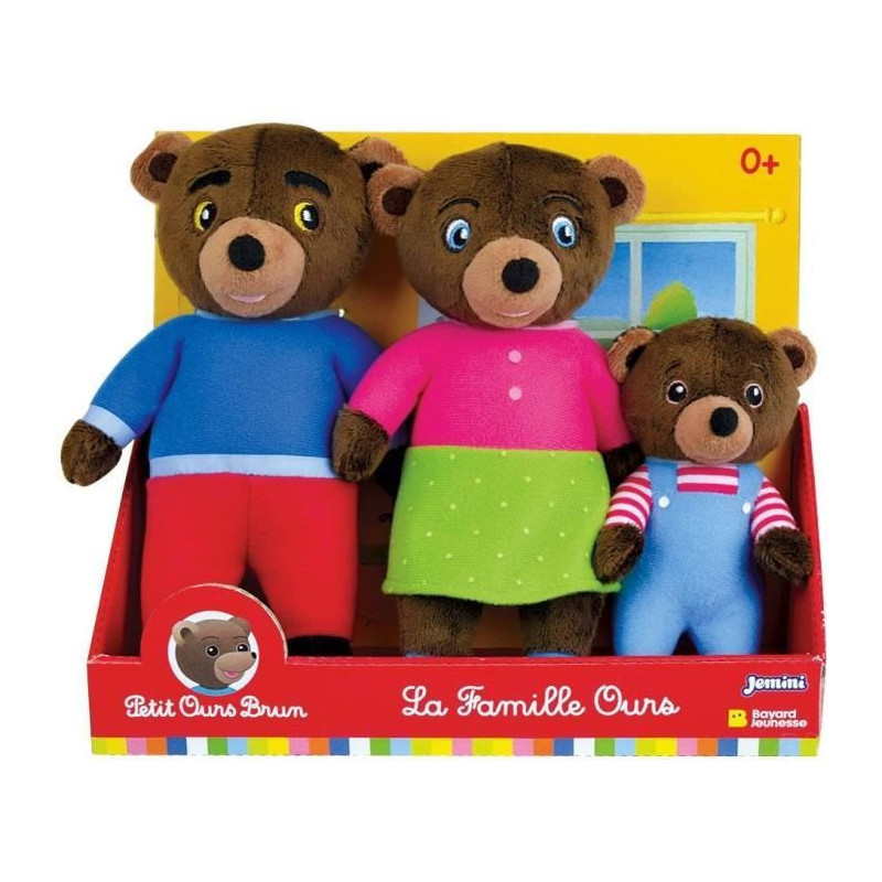 Plush box - LITTLE BROWN BEAR - JEMINI - Family: Mama bear, Papa bear