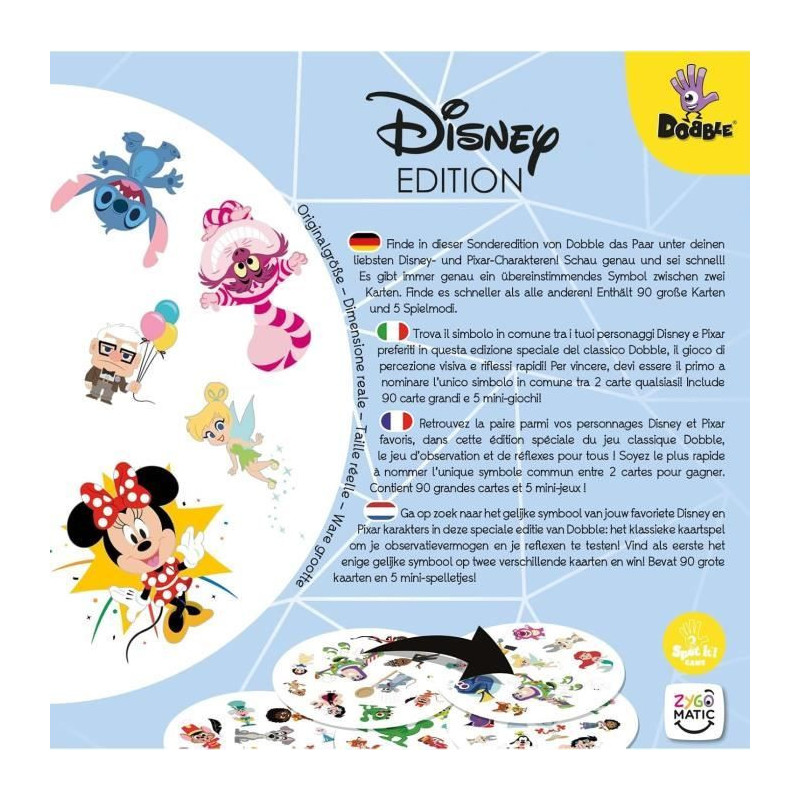 Dobble: Disney 100 years|Zygomatic - Board game - 5 mini-games - from