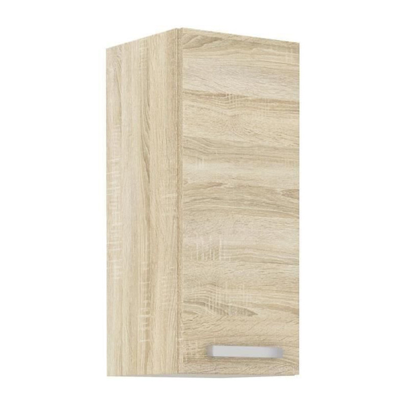 High cabinet 1 hinged door - Sonoma chene decor - L 30 x D 31.6 x H 72