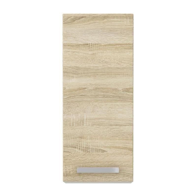 High cabinet 1 hinged door - Sonoma chene decor - L 30 x D 31.6 x H 72
