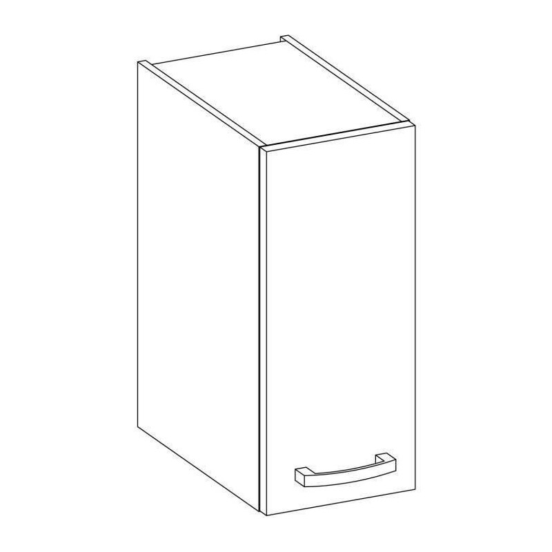 High cabinet 1 hinged door - Sonoma chene decor - L 30 x D 31.6 x H 72