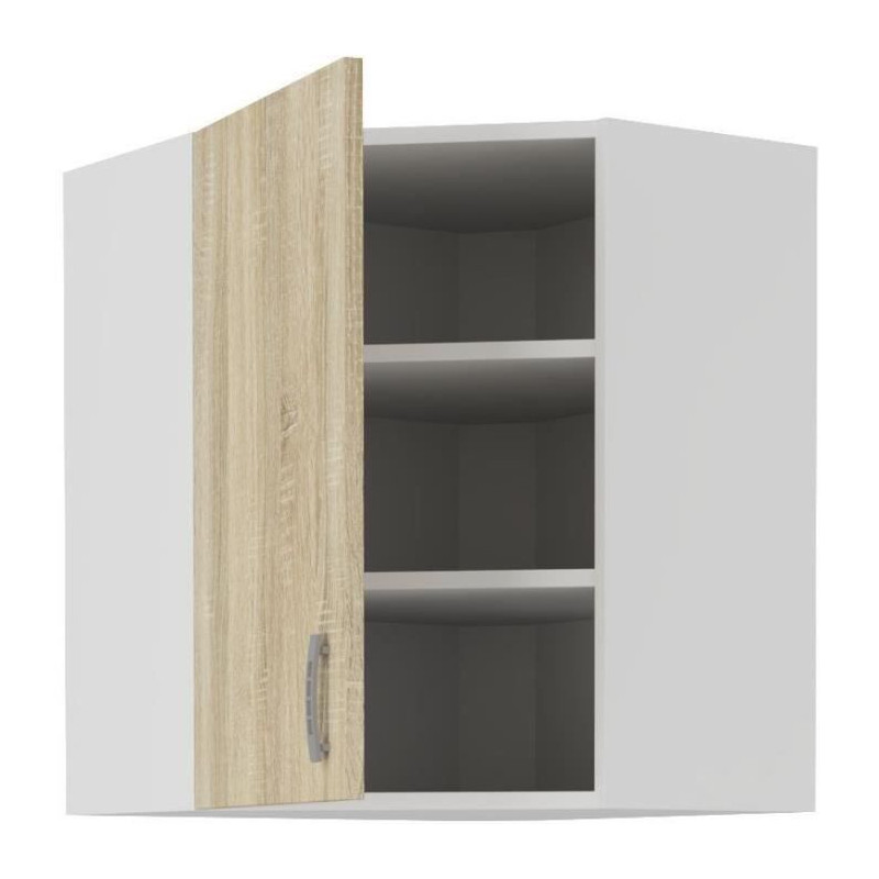 SARA corner tall unit - Sonoma oak decor - L59xD59xH71.5 cm - Made in