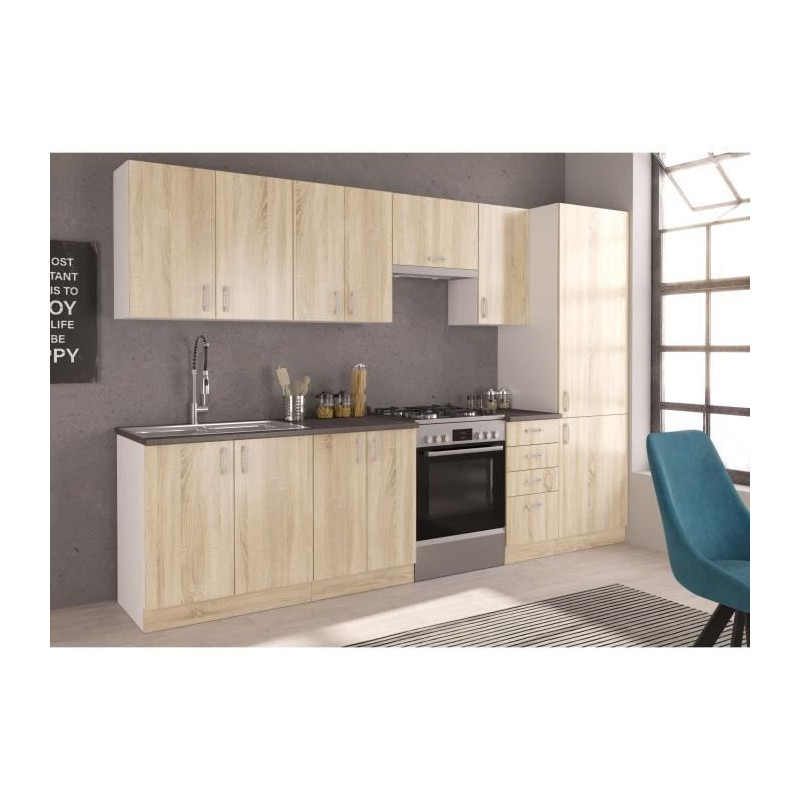 SARA corner tall unit - Sonoma oak decor - L59xD59xH71.5 cm - Made in