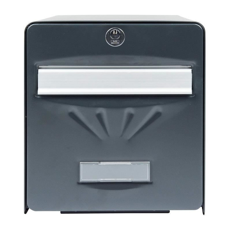 BURG WACHTER Galvanized Seaside Letterbox - Glass Back Door - Anthraci