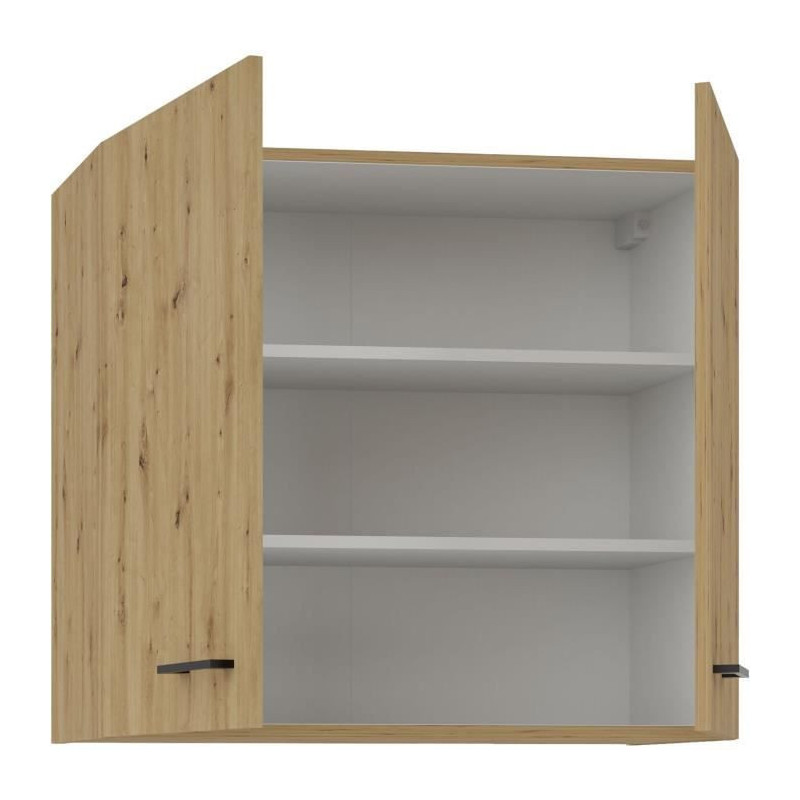 High cabinet - MODENA - 80 cm - Artisan oak and matt black - CUISINIER