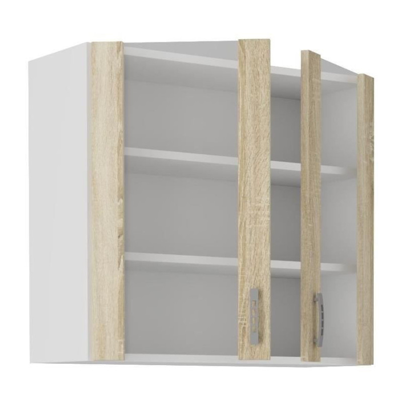 SARA high cabinet - 2 doors - Sonoma oak decor - L80xD31xH71.5 cm - Ma