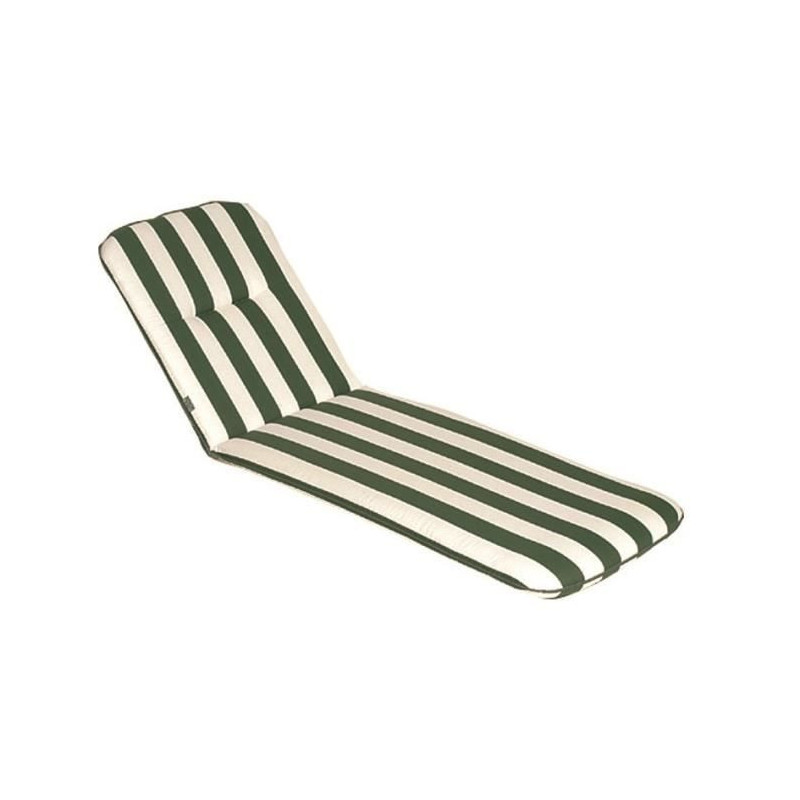 PRIVATE GARDEN Sun lounger cushion CANCALE Green 184x59x5.5cm