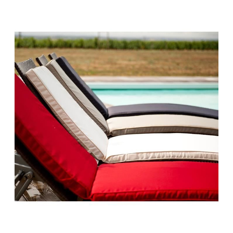 PRIVATE GARDEN MONTE CARLO sunbathing cushion - 185 x 55 x 6 cm - Slat
