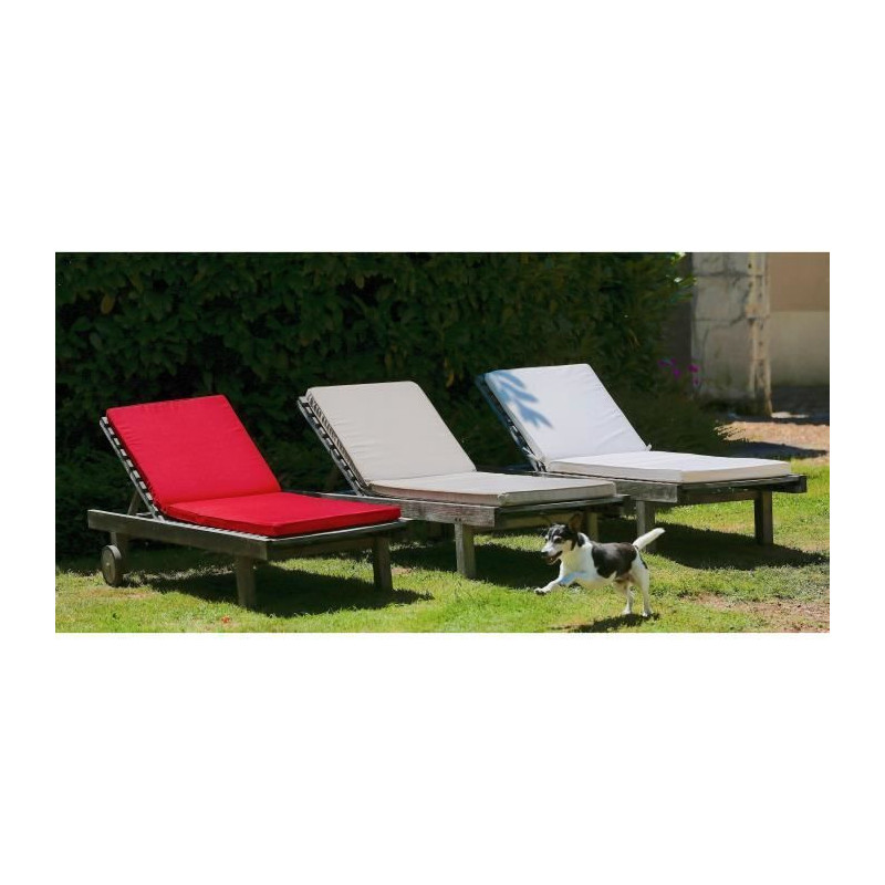 PRIVATE GARDEN MONTE CARLO sunbathing cushion - 185 x 55 x 6 cm - Slat