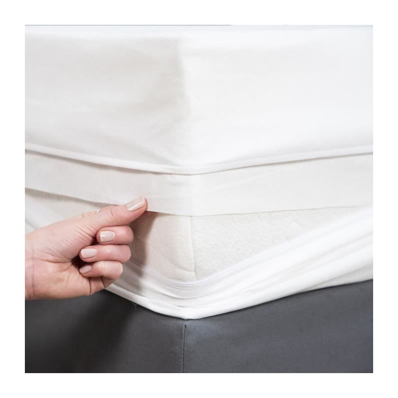 Waterproof full mattress cover - Anti-bedbug - 70x140x15 cm - Zipper c
