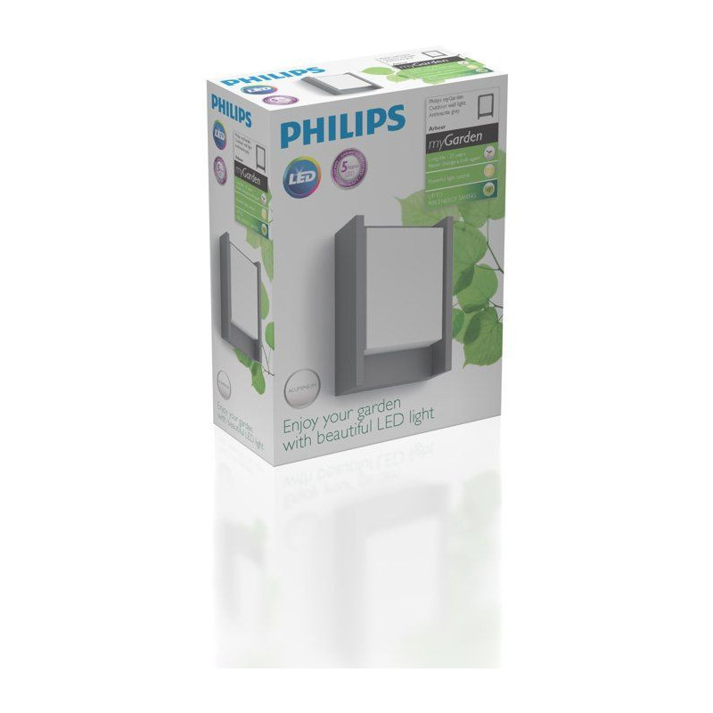 PHILIPS Arbor outdoor wall light 1x6W 230V - Anthracite