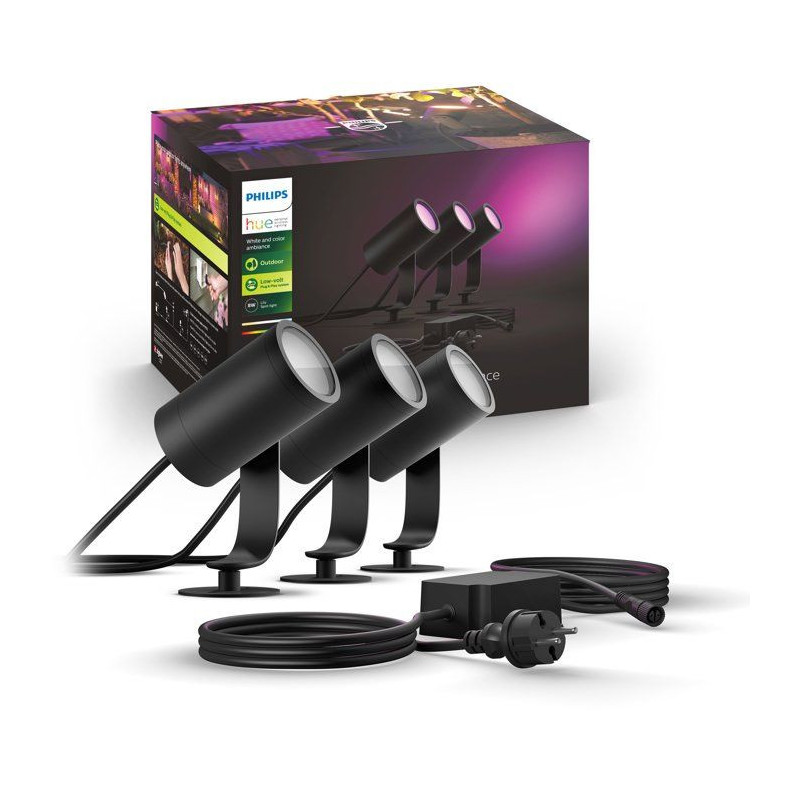 PHILIPS Kit of 3 connected spots HW & CA Lily 8W - Anthracite
