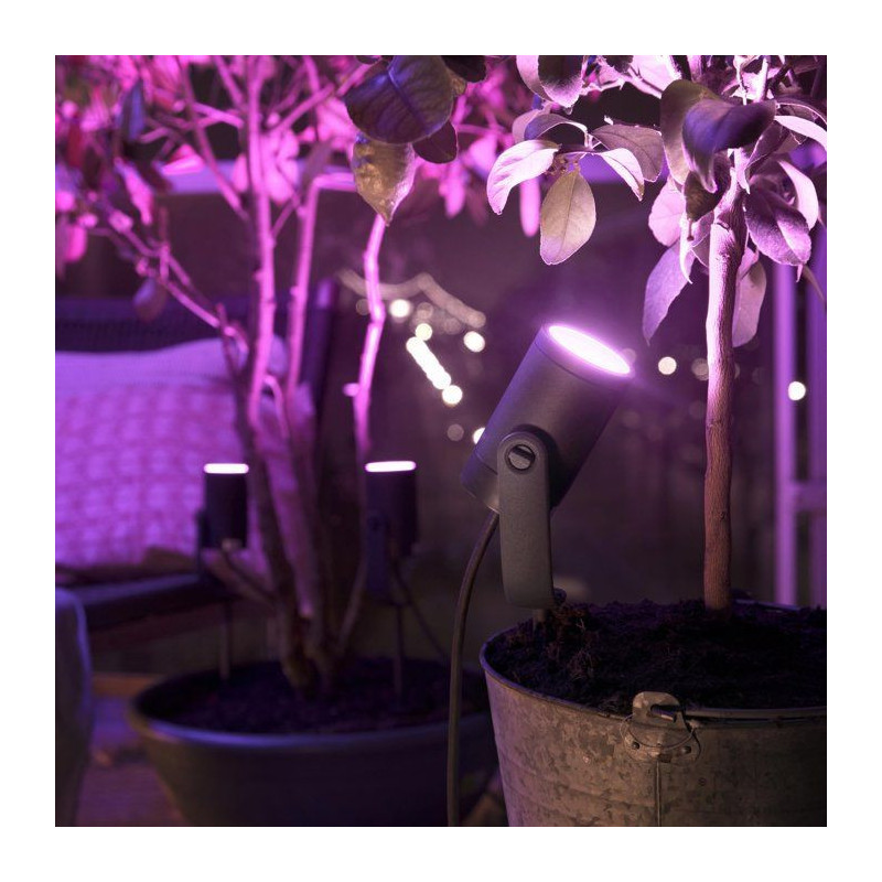 PHILIPS Kit of 3 connected spots HW & CA Lily 8W - Anthracite