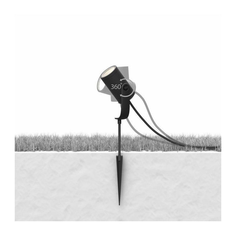 PHILIPS Kit of 3 connected spots HW & CA Lily 8W - Anthracite