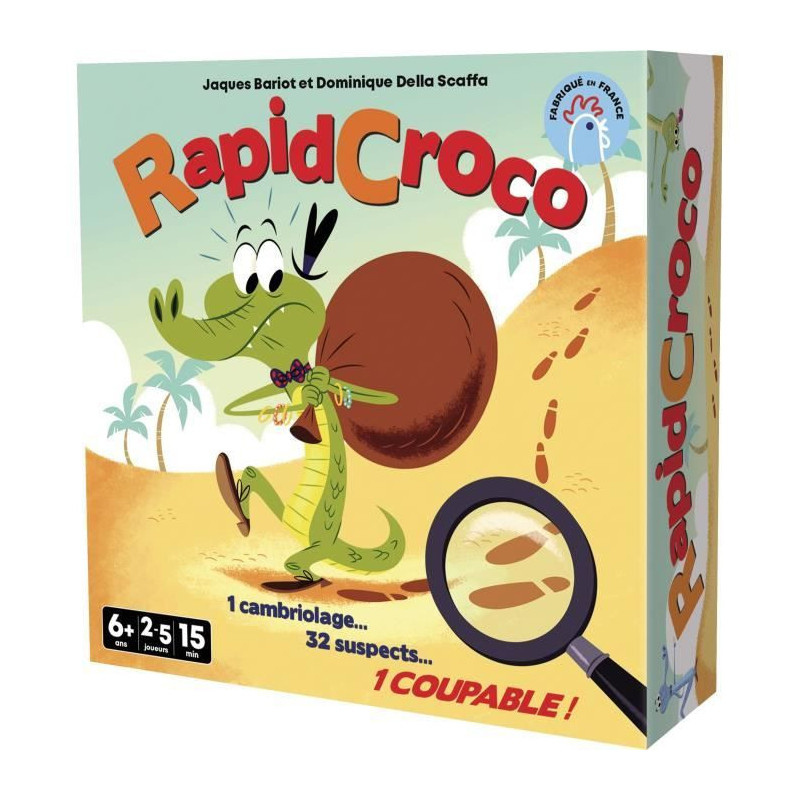 RapidCroco - Asmodee - Investigation game - 32 Suspect 1 guilty
